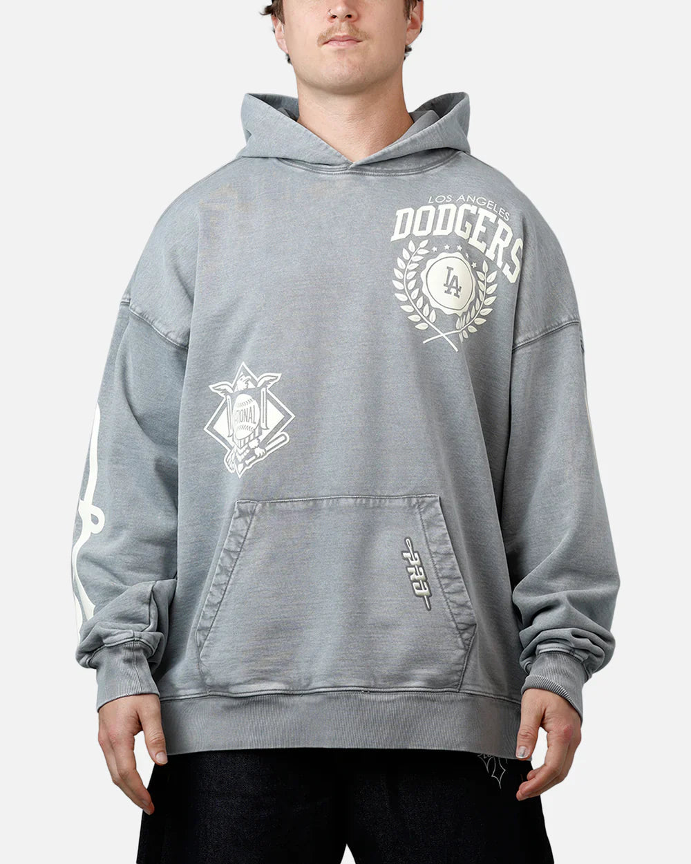 Pro Standard La Dodgers Street Team Hoodie - Washed Grey – Gearup