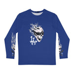 Load image into Gallery viewer, Bats and Bones Blue Long Sleeve Tee - Los Angeles &#39;Villains&#39; Baseball Collection
