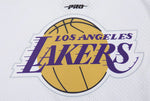 Load image into Gallery viewer, Pro Standard LA Lakers Script Tail Mesh Button Down Shirt - White/Black
