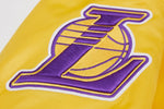 Load image into Gallery viewer, Pro Standard LA Lakers Big Logo Satin Jacket - Gold
