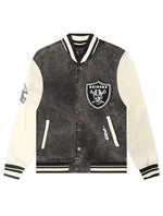 Load image into Gallery viewer, Pro Standard Raiders Rebel Athletics Jacket - Charcoal/Cream
