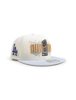 Load image into Gallery viewer, New Era 9FIFTY Dodgers World Series Snapback - Chrome/Sky Blue
