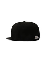 Load image into Gallery viewer, New Era 5950 Dodgers Side LA Metallic Script Hat - Black/Silver

