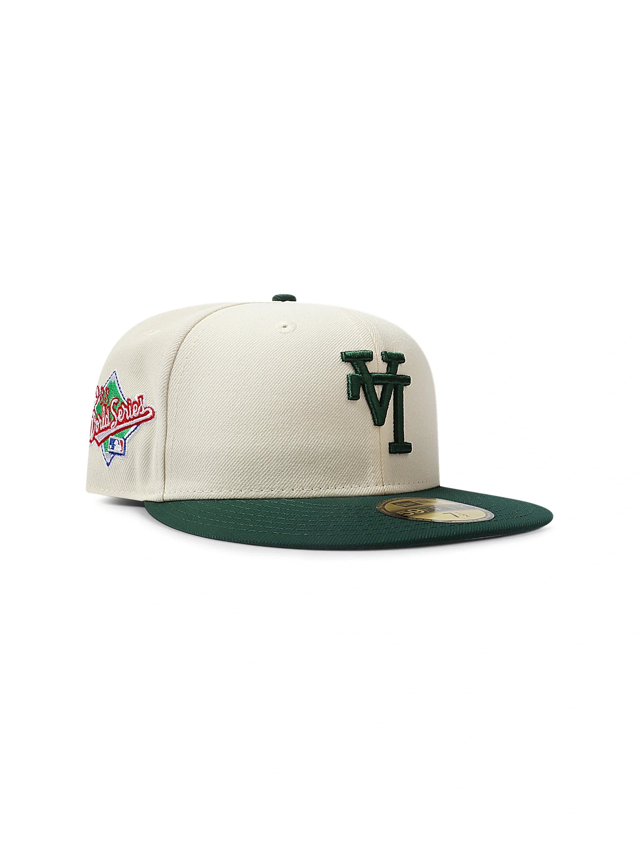New Era 5950 Dodgers Upside Down LA World Series Hat - Chrome
