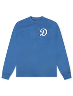 Load image into Gallery viewer, Pro Standard Dodgers Script Lightweight Wingspan Crewneck - Blue
