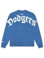 Load image into Gallery viewer, Pro Standard Dodgers Script Lightweight Wingspan Crewneck - Blue
