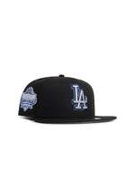 Load image into Gallery viewer, New Era 5950 Dodgers 40th Anniversary Hat - Black/Metallic Blue

