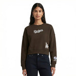 Load image into Gallery viewer, Pro Standard Womens LA Dodgers Cropped Wingspan Crewneck - Brown

