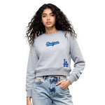 Load image into Gallery viewer, Pro Standard Womens LA Dodgers Cropped Wingspan Crewneck - Grey
