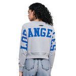 Load image into Gallery viewer, Pro Standard Womens LA Dodgers Cropped Wingspan Crewneck - Grey
