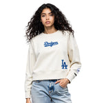 Load image into Gallery viewer, Pro Standard Womens LA Dodgers Cropped Wingspan Crewneck - Eggshell
