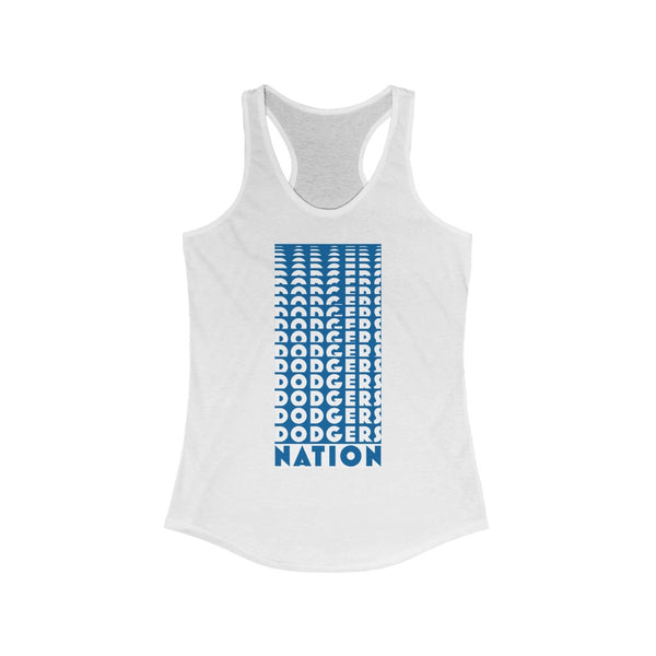 Printify Dodgers Nation Retro Tank Top | Women Solid Black / XS